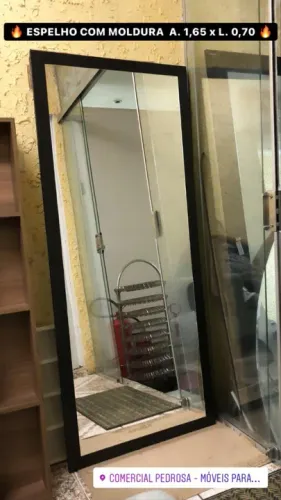 Espelho Retangular com Moldura para Salão de Beleza Cabeleireiro Novo