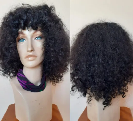 Peruca natural de cabelo humano brasileiro do sul 