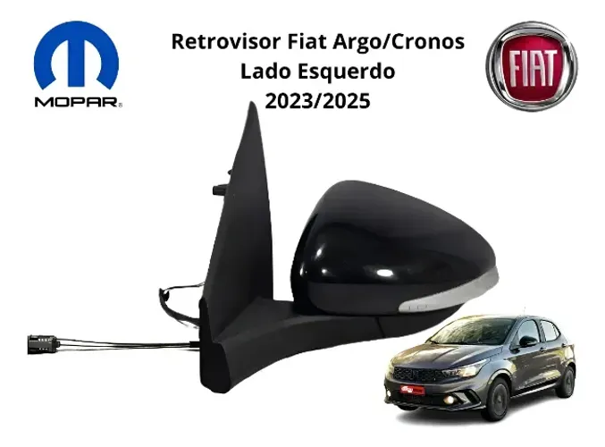Retrovisor Fiat Argo Cronos 2023 2024 Manual Com Seta Le (Usado)