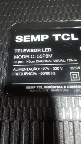 Tv TCL 55P8M defeito no display 