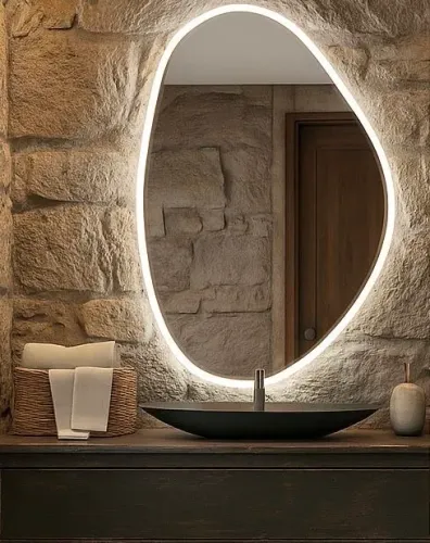 Espelho orgânico com led