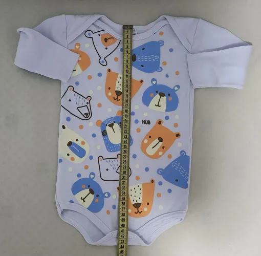 Body Bebê Manga Longa Ursinhos. Os 3 por R$45,00.