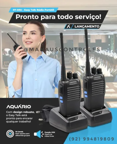 Par de rádio comunicador aquário Lançamento