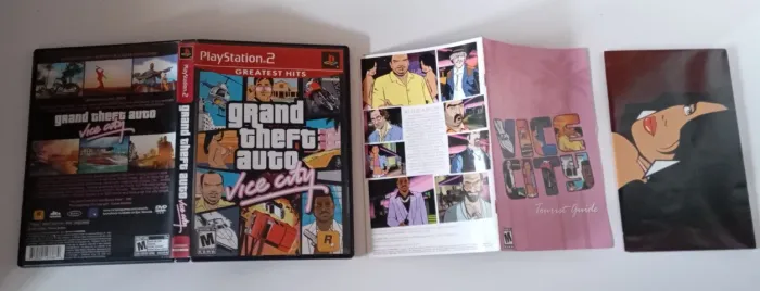 Jogo Playstation 2 GTA Grand Theft Auto Vice City Greatest Hits Super Completo Original