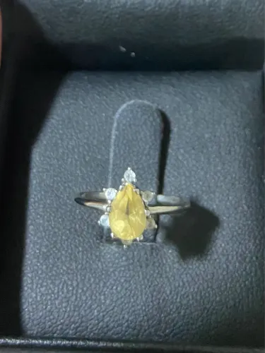 Anel Monte Carlo prata, citrino e topázios