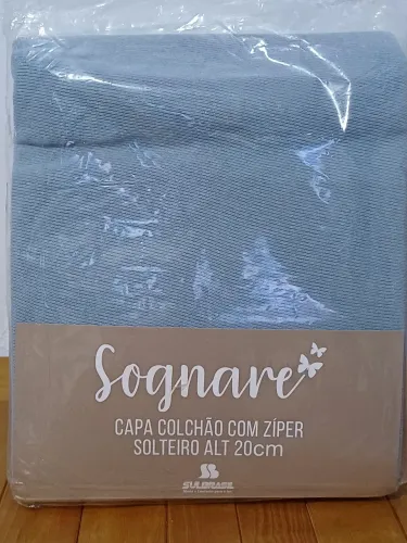 Capa de Colchão com Zíper Solteiro Alt 20cm Sognare