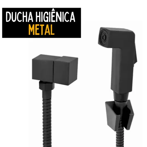Ducha Higienica Metal Preta Para Banheiro Lavabo Suíte _ CS142