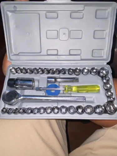 Kit 40 Chave Catraca Jogo De Soquetes Allen Torx Ferramentas 