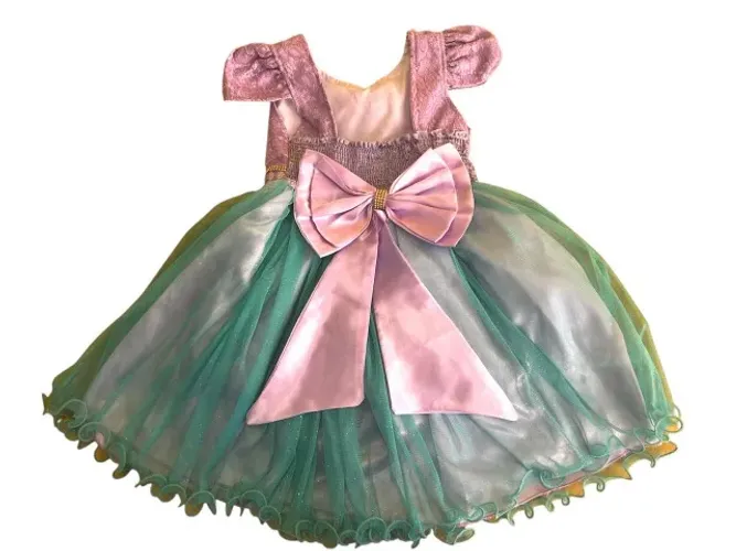 vestido festa infantil sereia luxo tamanho do vestido 4