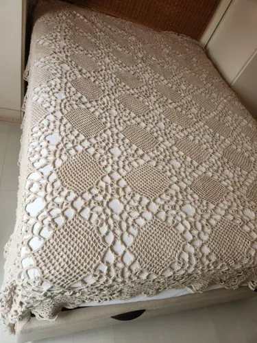 Colcha para Cama casal em Crochê - Estilo Vintage para amantes do crochê 