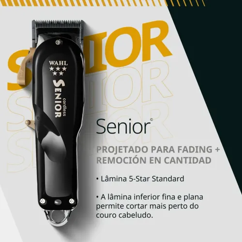 Máquina de Cortar Cabelo Wahl Senior - Fading e Remoção de Cabelo