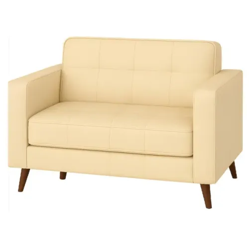 Poltrona Escritório ROMA 2 Lugares Corino Cor Areia Conforto Requinte Modelo 60062