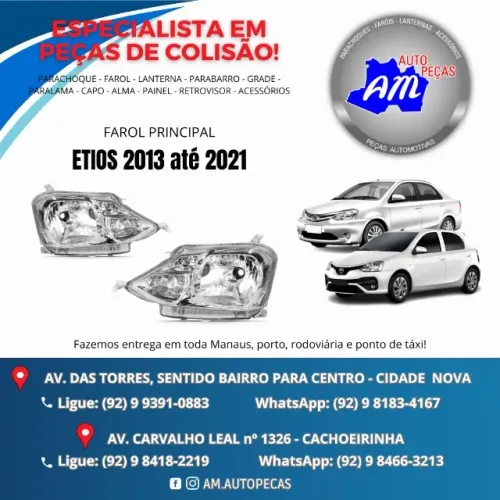 FAROL ETIOS CROMADO 