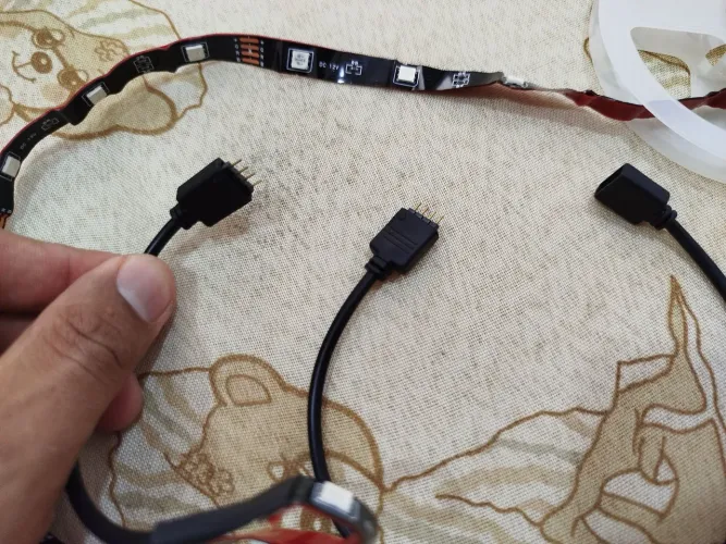 Fita de led USB e para placa mãe