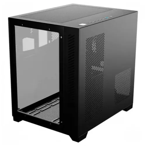 Gabinete Pcyes Forcefield Black Vulcan, Mid Tower, m-ATX, Frontal E Lateral Em Vidro