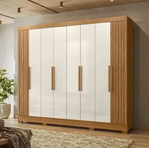 GUARDA ROUPA CASAL 8 PORTAS EM ATÉ 10X SEM JUROS
