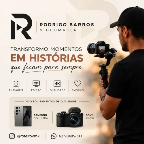 CAPTAÇÃO E EDIÇÃO DE VÍDEOS PROFISSIONAIS | GOIÂNIA E REGIÃO