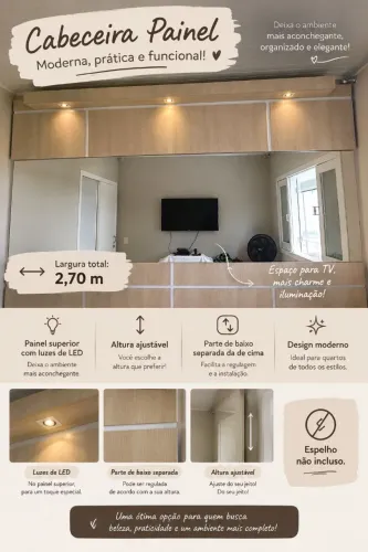 VENDO CABECEIRA COM PAINEL E NICHOS