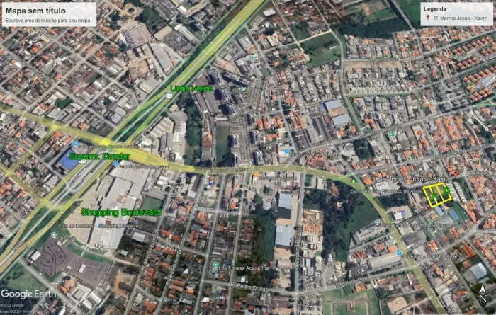 TERRENO EM UMA DAS MELHORES LOCALIZAÇÕES DO XAXIM, PROXIMO À LINHA VERDE