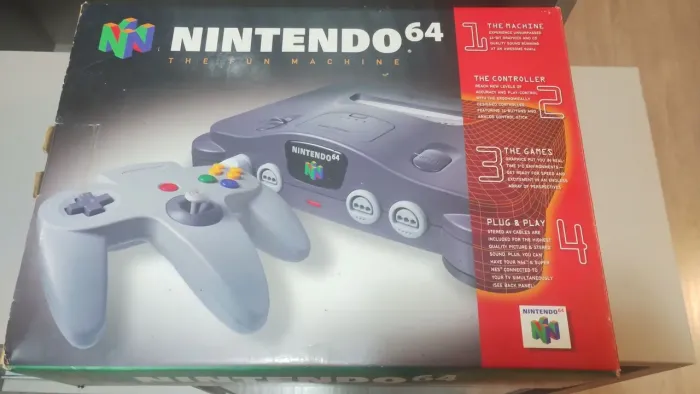 Nintendo 64 com caixa berço mais star fox