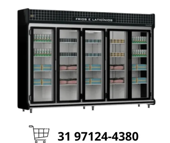 Freezer Expositor 5 Portas Polo Frio 220v