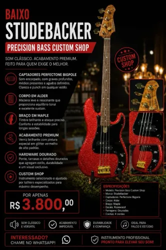 Baixo Studebacker Precision Bass Custom Shop