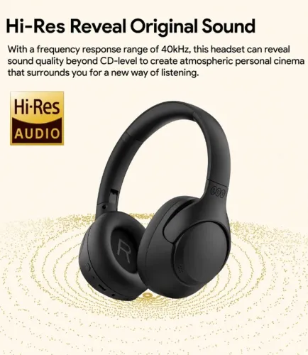[Lacrado] Fone de ouvido QCY H3 Anc sem fio bluetooth headphone cancelamento ruido musica