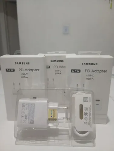 Carregador Turbo 67w Pd Adapter Usb-c Usb-a Compatível com Celulares Samsung