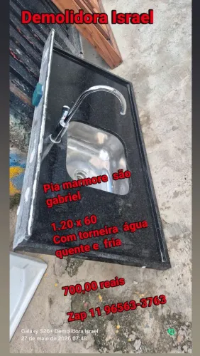 Pia mármore nova