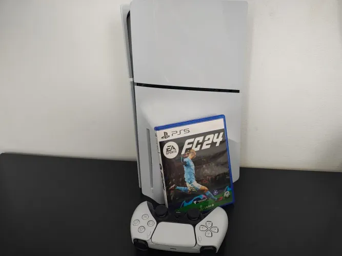 Ps5 Slim 1 Terá C/Leitor+ 1 Jogo + 1 Controle + 6 meses de garantia