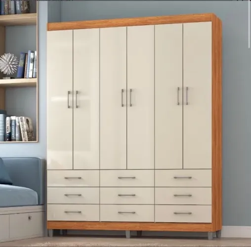 Guarda-Roupa Casal Versátil Linea 6 Portas