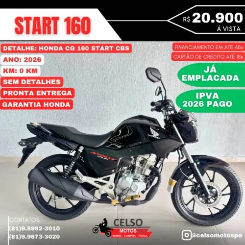 START 160 2026 CBS 0km IPVA26 pago!Financio em até 48x aceito sua moto
