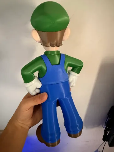 Boneco Luigi (Super Mario) - Estátua em Impressão 3D Alta Qualidade