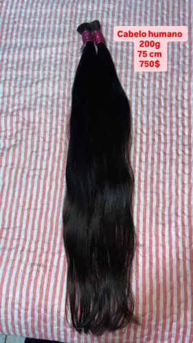 cabelo humano 75cm 200g