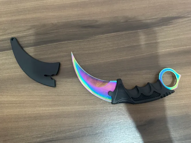 Karambit Rainbow Colecionável Estilo CS + Capa