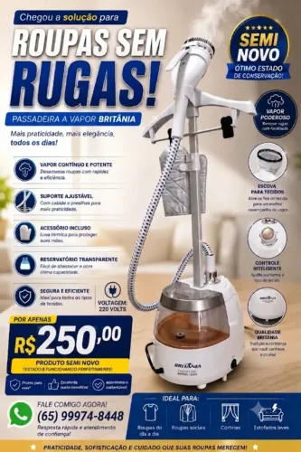 Passadeira a vapor de pedestal