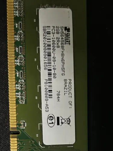 2X Memória RAM SMART 2GB DDR3 1066 MHz - PC3-10600U