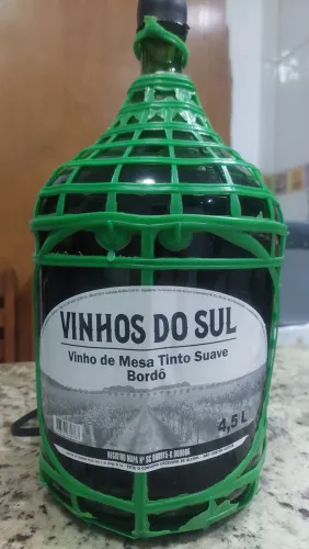 Vinho colonial SUAVE garrafão 4,5L