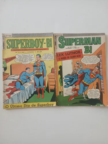 2 hqs. Superman-bi e superboy-bi ano 1968 e 1969 usados