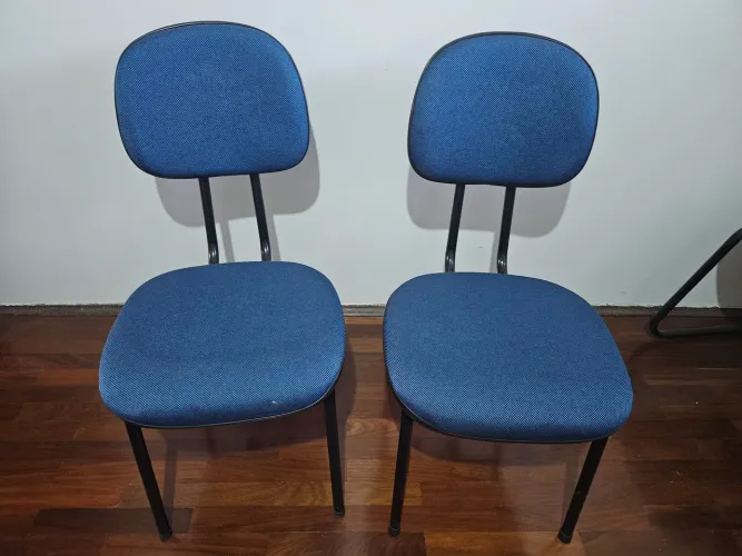 Cadeira azul estofada (venda unidade)