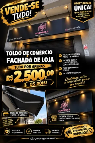 Vendo fachada em acm e Toldo
