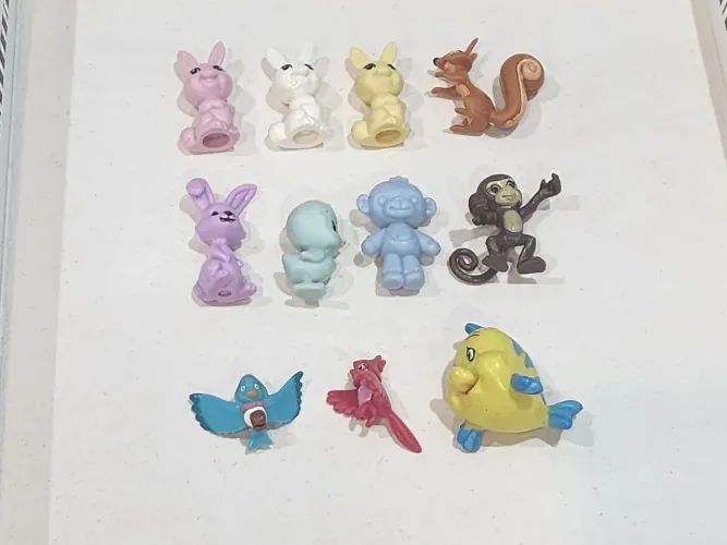 Kit 11 miniaturas brinquedos animais originais da boneca Polly Pocket