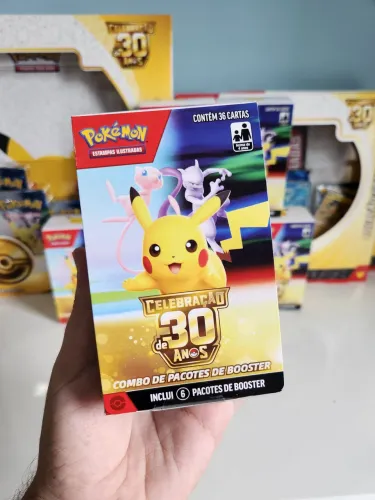 Combo de Pacotes de Booster Pokémon Celebração 30 Anos (Mini BB) - Lacrado