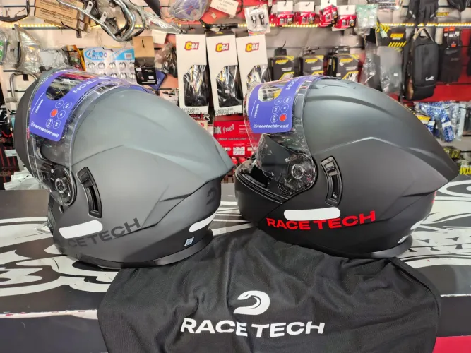 Capacetes Race tech escamoteaveis Robocop com óculos vários tamanhos