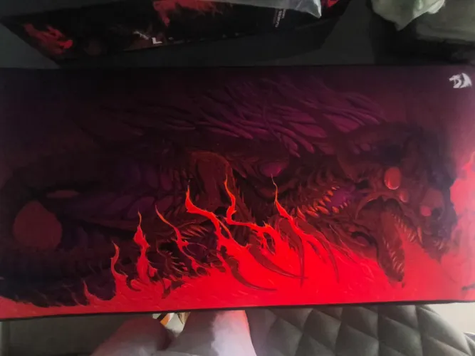 Conjunto Gamer Redragon Infernal Dragon - Mouse + Mousepad + Apoio de Pulso - Novos
