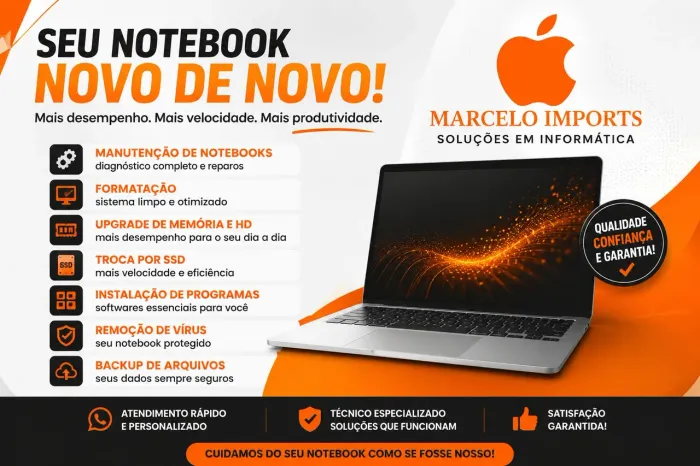 Manutenção formatação upgrade notebook