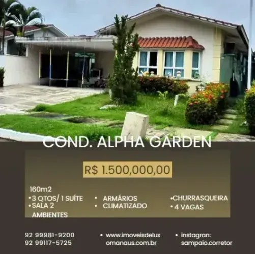 CONDOMÍNIO ALPHA GARDEN, VENDO BELÍSSIMA CASA COM 3QUARTOS SENDO 1 SUÍTE, FINO ACABAMENTO