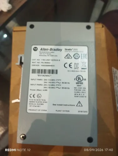 Allen-Bradley Stratix 2000 1783-US8T - Switch Industrial 8 Portas