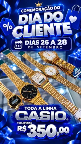 Relógio Casio dourado
