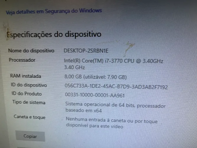 Computador i7 3? Geração 8GB 120GB só a CPU/ ZN Vila Medeiros